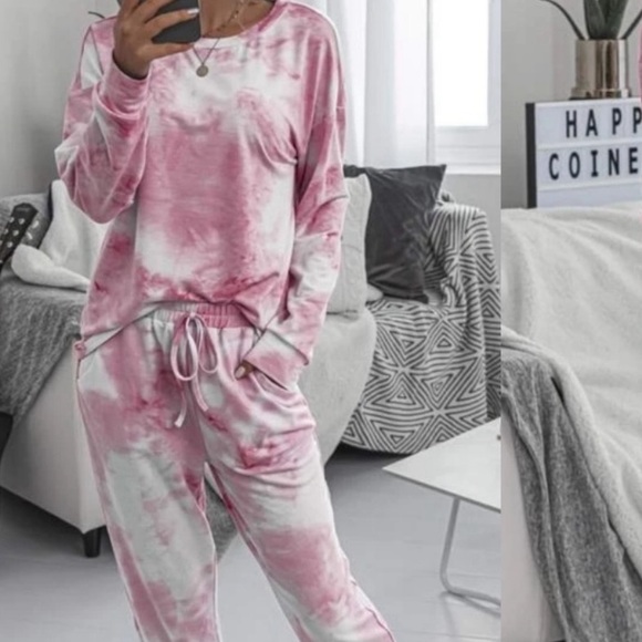 Pink Tie Dye Jogger Set - Picture 1 of 11